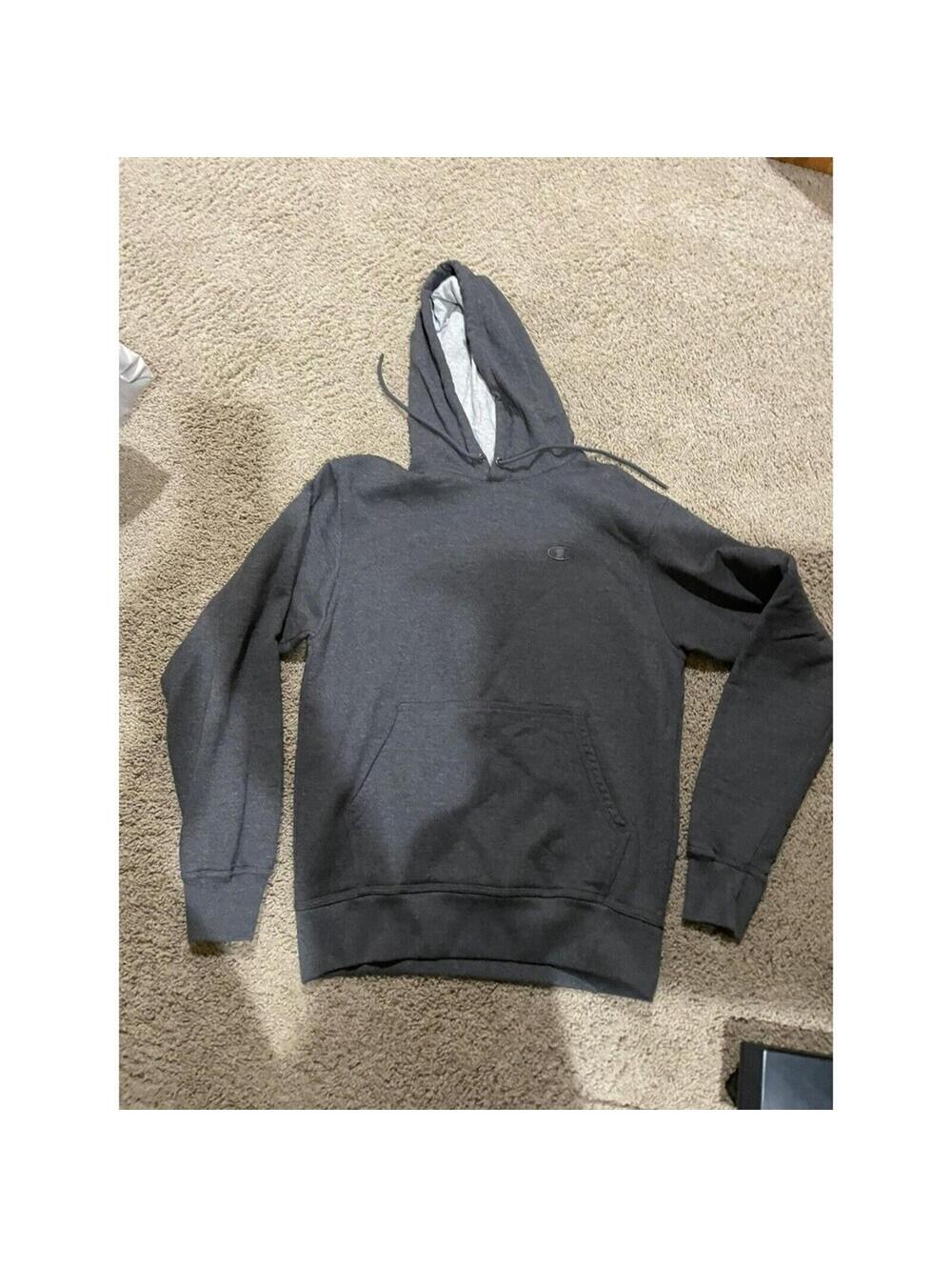 Men's Champion hoodie / sweatshirt gray S SMALL pullover